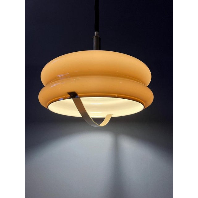 Metal Vintage Space Age Pendant Lamp from Herda For Sale - Image 7 of 11