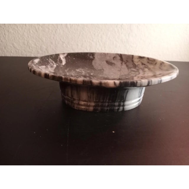 Gray Marble Stone Pedestal Soap Dish For Sale In Dallas - Image 6 of 9