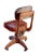 Vintage Gunlocke swivel office chair, made in New York, circa 1930s. This vintage chair is constructed of a heavy, solid...