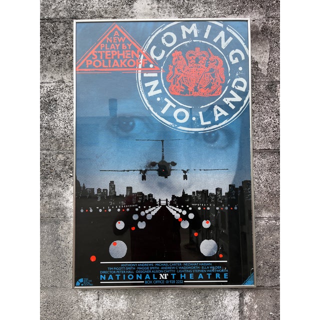 Vinatge "Coming in to Land" the National Theater Original Promotional Poster Signed by Maggie Smith. For Sale - Image 10 of 14