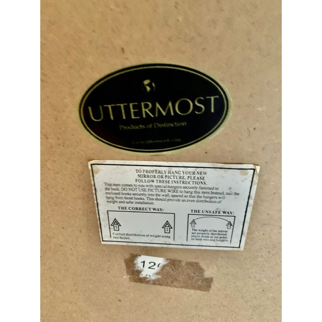 Brass Vintage Gilt Mirror With Beveled Glass For Sale - Image 8 of 10