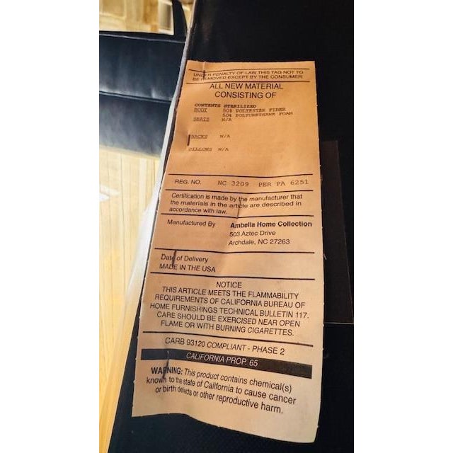 Animal Skin Ambella Leather Wingback Lounge Chair W/ Matching Ottoman For Sale - Image 7 of 9