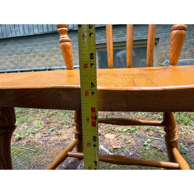 Farmhouse Vintage Spindle Windsor Dining Chairs. Set of 6 For Sale - Image 3 of 16