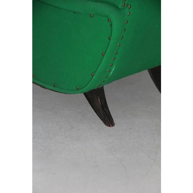 1950s Set of Mid-Century Italian Green Armchairs, 1950s For Sale - Image 5 of 11
