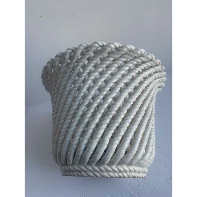 Nautical Italian Flower Pot - Glazed For Sale - Image 3 of 9