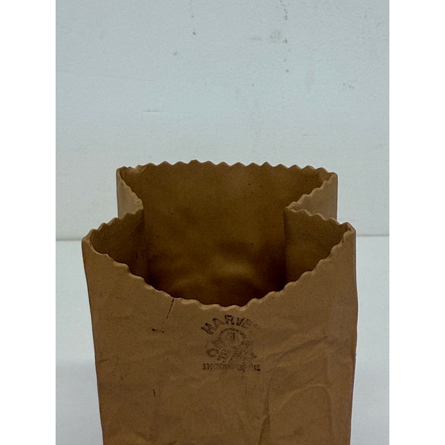 Michael Harvey Ceramic Brown Paper Bag Pop Art Sculpture, 1970s For Sale - Image 10 of 12