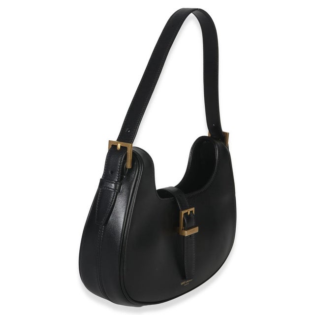 Contemporary Black Smooth Calfskin Le Fermoir Hobo For Sale - Image 3 of 8