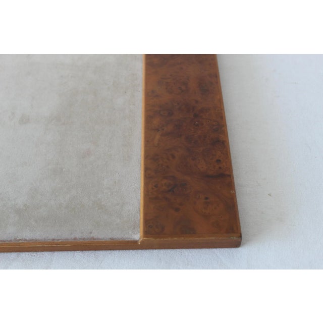Wood Gucci Style Italian Burl Wood Desk Pad Pen Holder and Notepad Holder, 1970s Vintage For Sale - Image 7 of 11