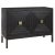 Solid reclaimed wood 2-door cabinet with raised wood grain finished in a Black Walnut stain. I love the 3d geo pattern on...