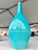 Mid-Century Style Large Turquoise Ceramic Long-Neck Tear-Drop Vase For Sale In West Palm - Image 6 of 7