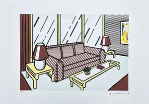 After Roy Lichtenstein, "Red Lamps", 1990s, Silk-Screen