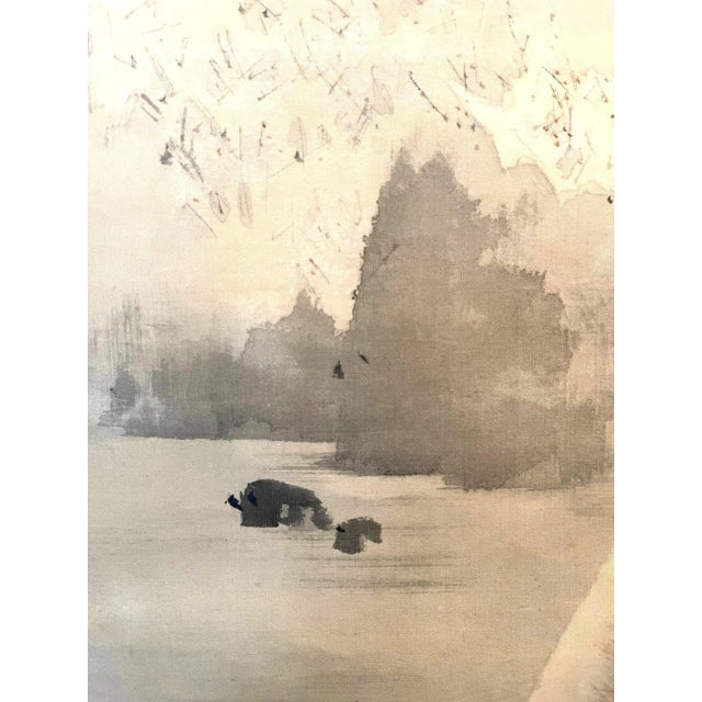 Japonisme Japanese Ink and Wash Scroll Painting by Watanabe Seitei For Sale - Image 3 of 13
