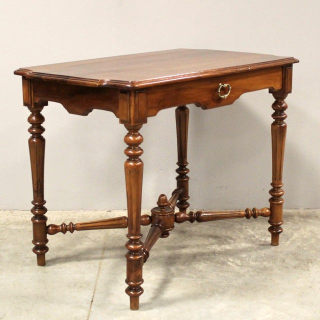 19th Century Walnut Writing Table For Sale - Image 4 of 13