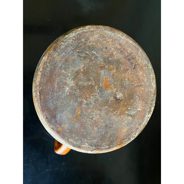 Large 19th Century French Provincial Jaspe Pitcher, Hand-Painted For Sale - Image 11 of 11