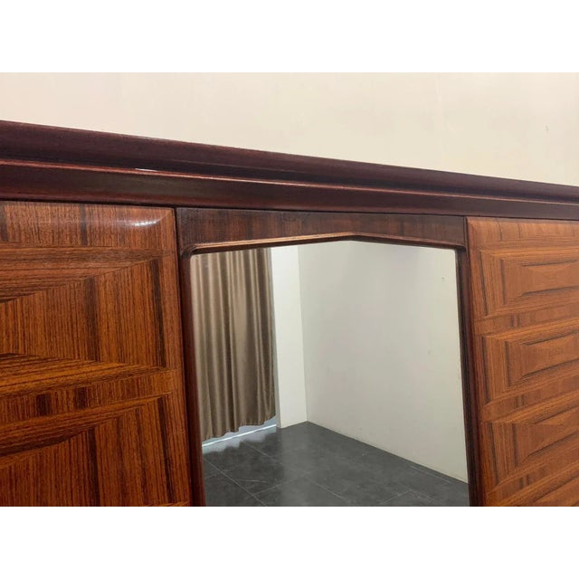 Metal Inlaid Rosewood Wardrobe from Dassi, 1950s For Sale - Image 7 of 13