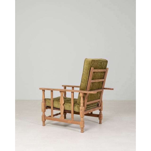 Green 19th Century France Green Wood Armchair For Sale - Image 8 of 11