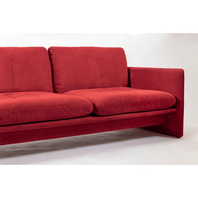 Vintage Italian Modern Red Simone Sofa by Simon International, Italy, Circa 1972 For Sale - Image 14 of 18