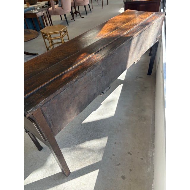 Wood English Oak Dresser Base / Sideboard, 18th Century For Sale - Image 7 of 11