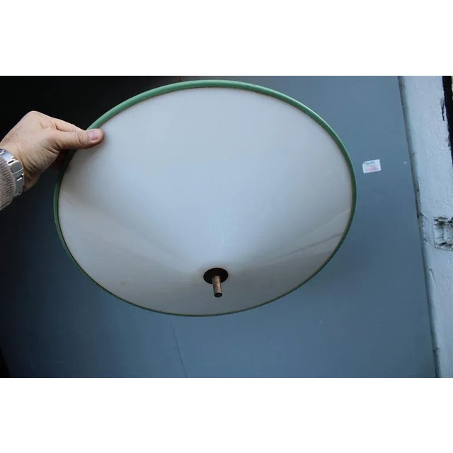 Mid-Century Modern Italian UFO Chandelier in Metal and Acrylic Glass, 1950 For Sale - Image 3 of 11