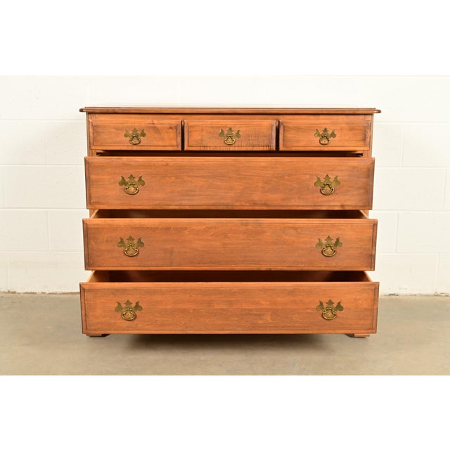 1960s Chippendale Solid Maple Dresser or Chest of Drawers by Kling, Circa 1960s For Sale - Image 5 of 13