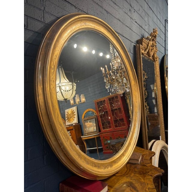 Early 21st Century Nice Pair of Italian Made Giltwood Louis Philippe Style Mirrors For Sale - Image 5 of 6