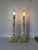 Mid-Century Modern 1980s Vintage Sciolari Style Brass & Clear Ribbed Lucite Table Lamps – Pair For Sale - Image 3 of 12