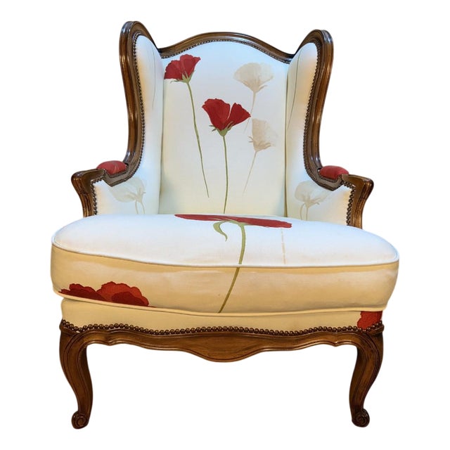 Louis XV Wingback Chair, 1990s For Sale
