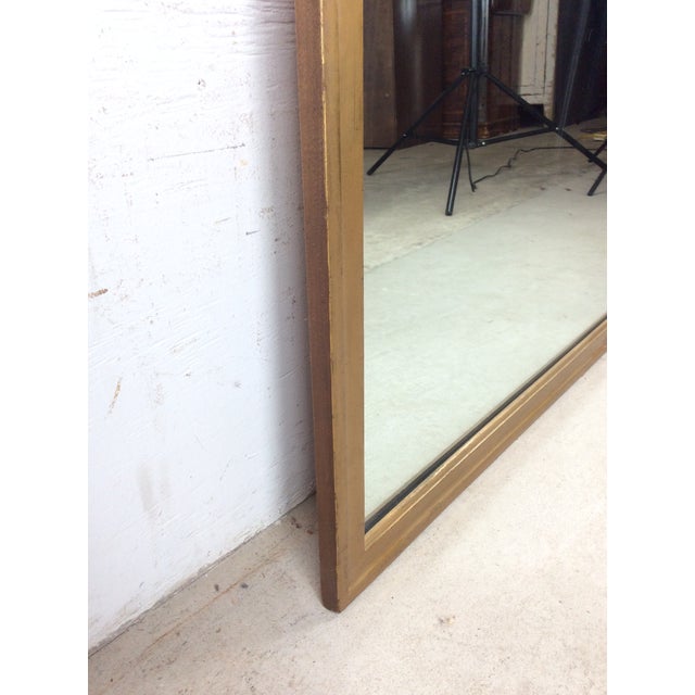 Mid Century Modern Rectangular Wall Mirror With Blonde Wood Frame For Sale - Image 13 of 17