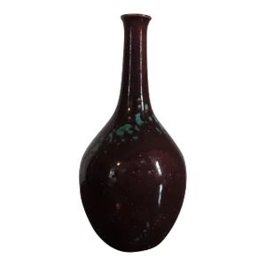 19th Century Chinese Sang de Boeuf Oxblood Flambe Glazed Bottle Shaped Porcelain Vase