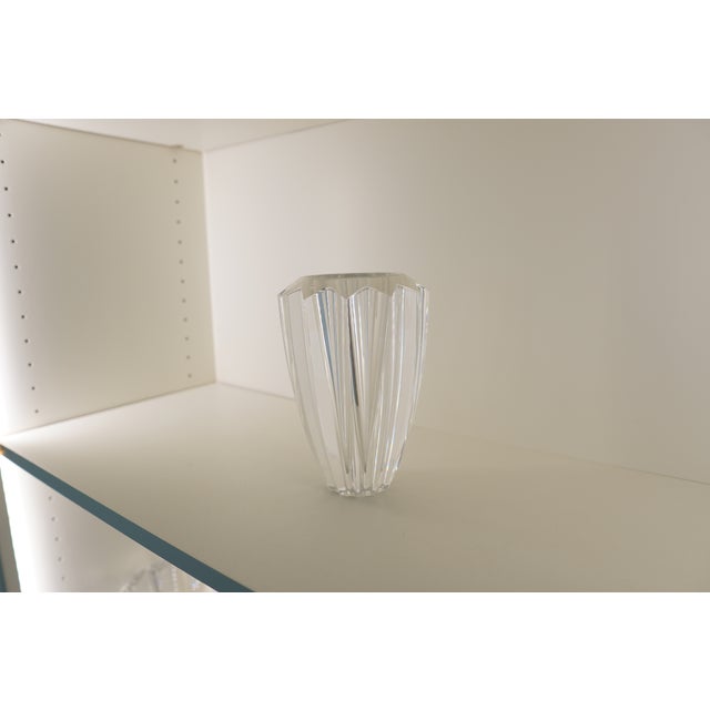 Vintage Orrefors “Zodiac” Faceted Lead Crystal Vase For Sale In Austin - Image 6 of 13
