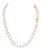1990s Mikimoto Estate Akoya Pearl Necklace 18" 18k Y Gold 10 mm Certified For Sale