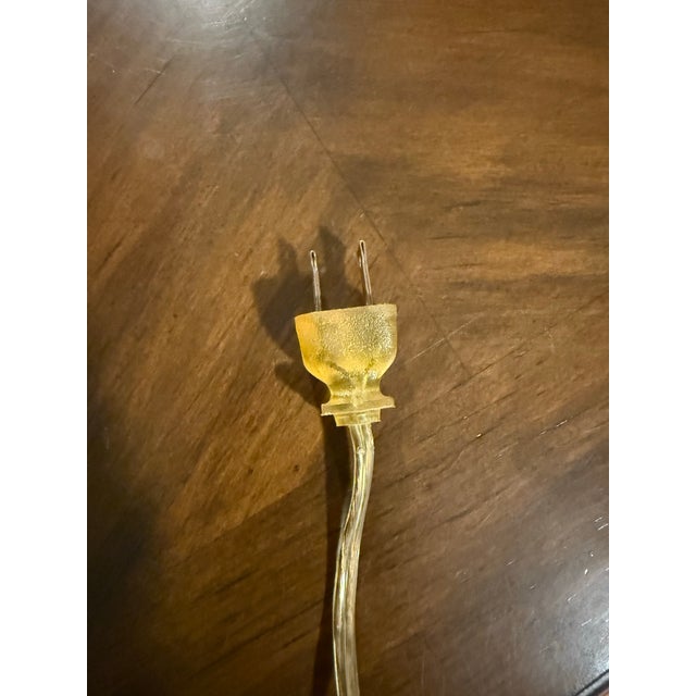 Pair of Vintage Carved Onyx Table Lamps With Original Silk Shades, C. 1950 For Sale - Image 11 of 11