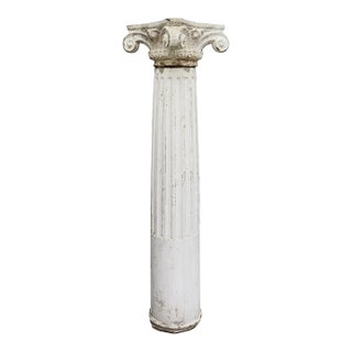 French Antique Concrete Ionic Column, Impressive, Circa 1920 For Sale