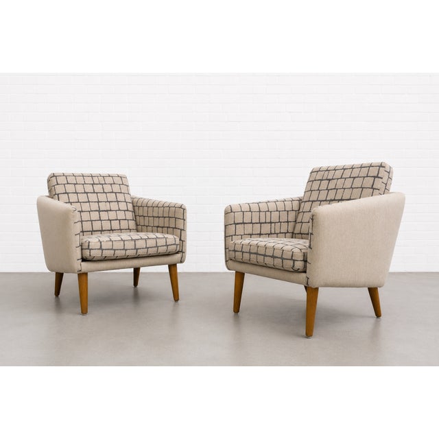 Pair - Danish Mid Century Modern Teak + Wool Armchairs, C. 1960’s For Sale - Image 14 of 14