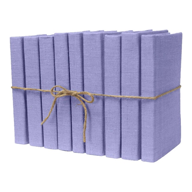 Decorative Books - Light Very Peri Book Bundle - 1 Foot of Purple Books For Sale
