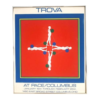Original Ernest Trova at Pace Columbus 1972 Falling Man Seriagraph Poster For Sale