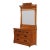 Antique Rj Horner Eastlake Carved Original Golden Oak 4-Drawer Mirrored Dresser For Sale