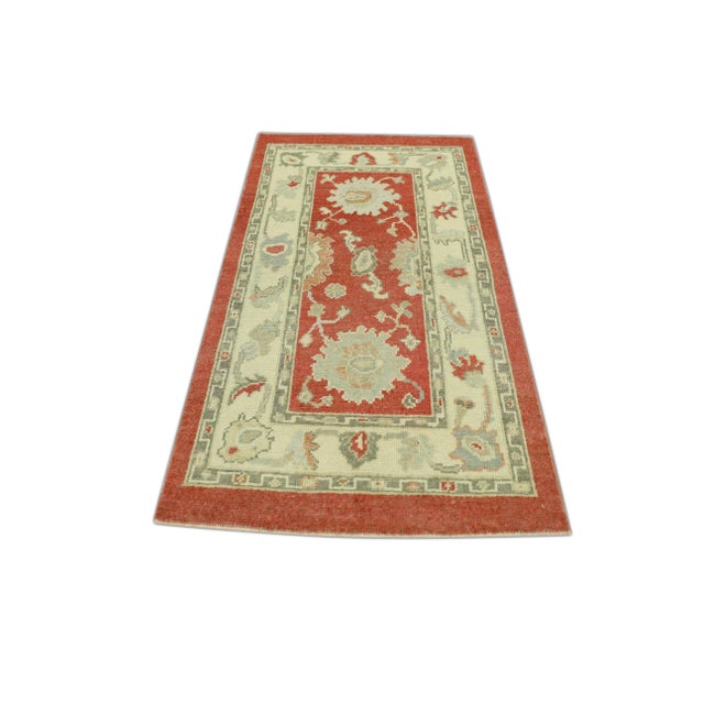 Turkish Modern Turkish Oushak Rug 2'10" x 5' For Sale - Image 3 of 6