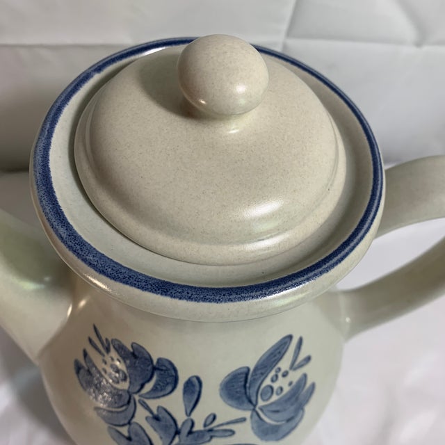 Farmhouse Vintage Pfaltzgraff Yorktowne Stoneware Coffee/Tea Pot For Sale - Image 3 of 6