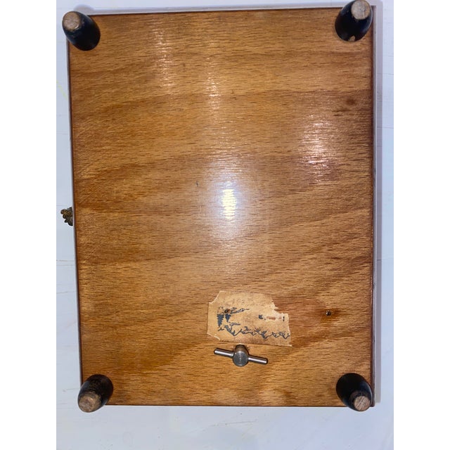 Antique Inlaid Wood Musical Box, Venice Italy For Sale - Image 4 of 4