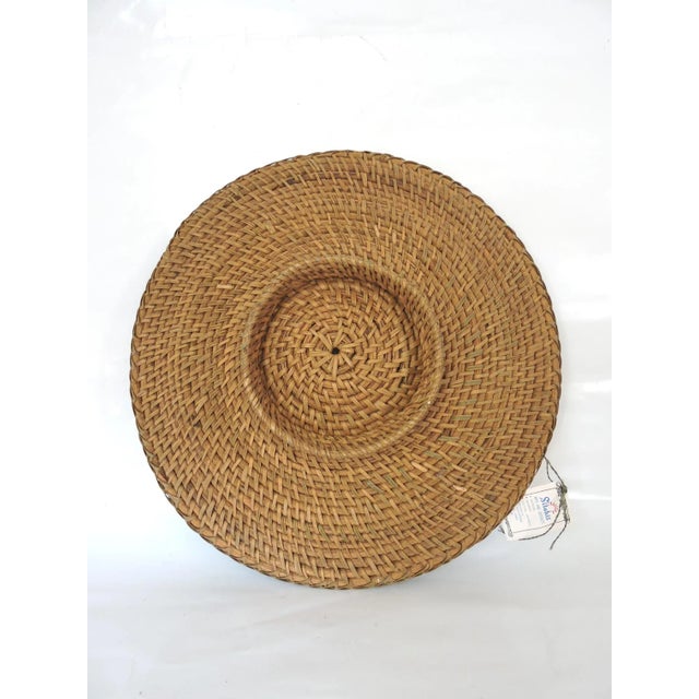 Farmhouse Vintage Woven Rattan Hapao Round Storage Basket or Display Tray, Benquet, the Philippines For Sale - Image 3 of 6