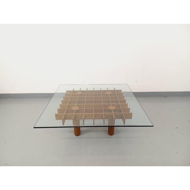 Wood Vintage Square Italian Coffee Table by Gianfranco Frattini for Knoll, 1960s For Sale - Image 7 of 18