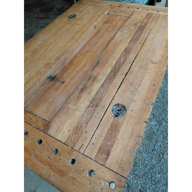 Vintage Workbench Attributed to Sheldon Kitchen Island For Sale - Image 13 of 14