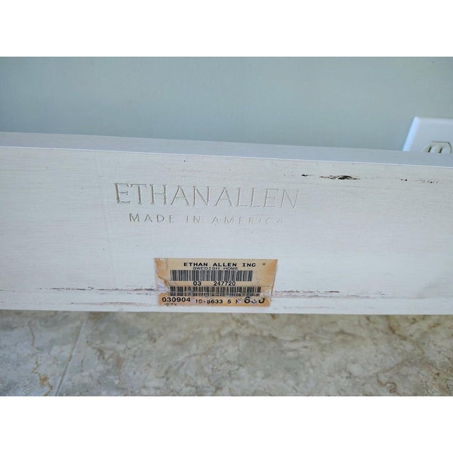 Ethan Allen Ethan Allen Cottage / Coastal Headboard in Antique White (Full/Queen) For Sale - Image 4 of 8
