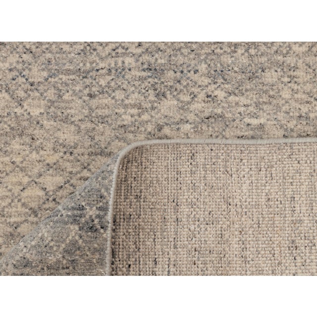 10' x 14' Savannah Hand Knotted Modern Cream Grey Wool & Silk Rug For Sale - Image 12 of 18