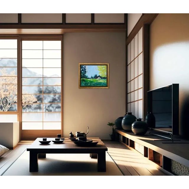 Quiet Places & Journeys — Summer Light, With Pink Barn (Original Oil Painting Landscape) For Sale - Image 9 of 13