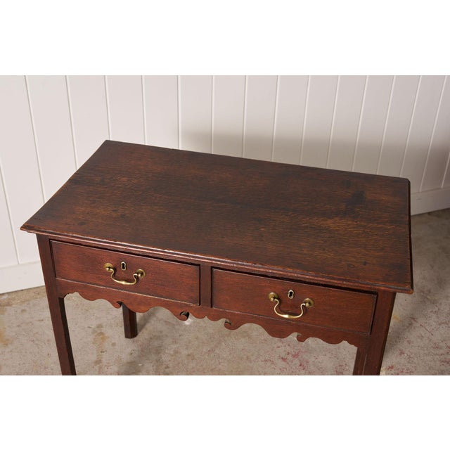 18th Century Two Drawer Oak Lowboy For Sale In Charleston - Image 6 of 12