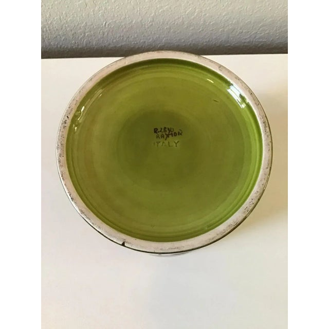 Italian Vintage Raymor Italian Green Leaf Planter For Sale - Image 3 of 10