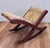 Modern Antique Oak Gout Rocker Footstool With New Upholstery For Sale - Image 3 of 11