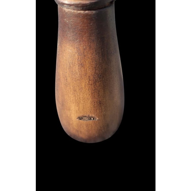 A wonderful round leather and pen shell side table possibly by Theodrore Alexander. The table is not marked, however I...